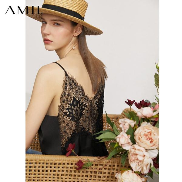 women's tanks & camis amii minimalism summer women camisole fashion offical lady acetate solid lace streetwear v neck 12170339, White
women's tanks & camis amii minimalism summer women camisole fashion offical lady acetate solid lace streetwear v neck 12170339, White