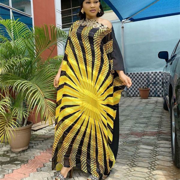 two piece dress women loose batwing sleeves maxi yellow black printed patchwork party fashion african female vestidos with inside, White
two piece dress women loose batwing sleeves maxi yellow black printed patchwork party fashion african female vestidos with inside, White