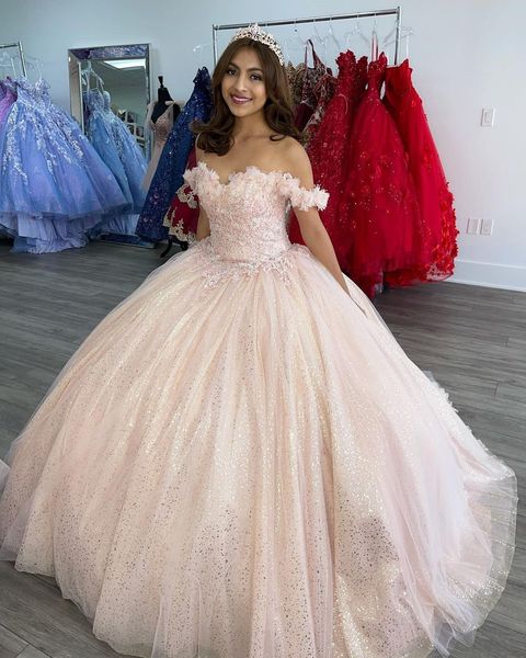 2022 elegant blush pink 3d floral flowers patterned quinceanera dresses off the shoulder glitter tulle lace mexican sweet 15 charra prom eve, Blue;red
2022 elegant blush pink 3d floral flowers patterned quinceanera dresses off the shoulder glitter tulle lace mexican sweet 15 charra prom eve, Blue;red