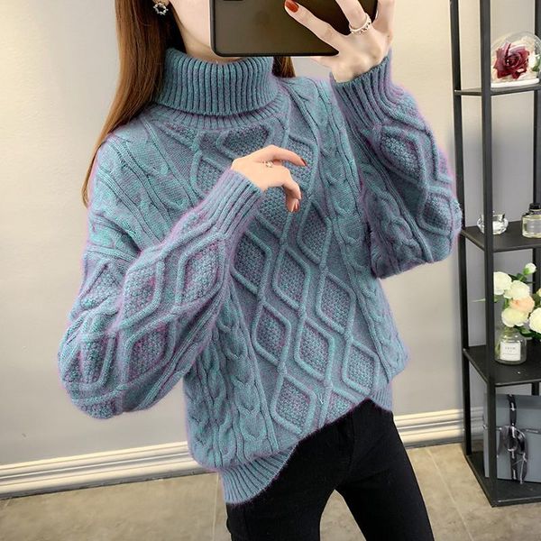 women's sweaters turtleneck twist sweater 2021 autumn winter korean loose pullover clothes lazy wild thick warm knitted bottoming top, White;black
women's sweaters turtleneck twist sweater 2021 autumn winter korean loose pullover clothes lazy wild thick warm knitted bottoming top, White;black