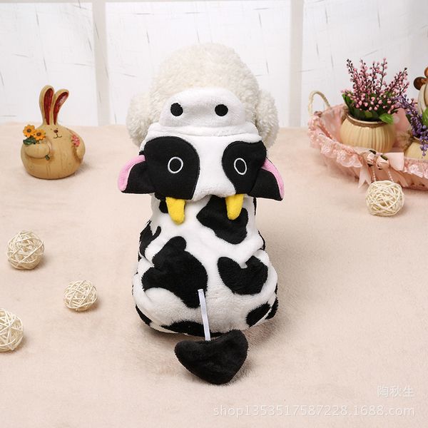 autumn and winter flannel pet cow four legged bodysuit thickened warm teddy dog clothing
autumn and winter flannel pet cow four legged bodysuit thickened warm teddy dog clothing