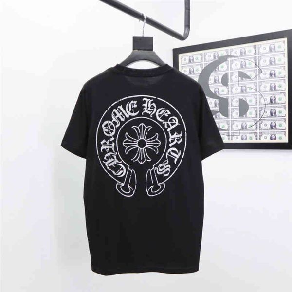 21 spring summer new fashion br ch croix classic horseshoe cross printed round neck short sleeve t-shirt for m, White;black
21 spring summer new fashion br ch croix classic horseshoe cross printed round neck short sleeve t-shirt for m, White;black