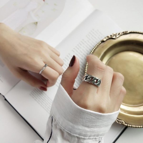 cluster rings 100% authentic s925 sterling silver fine jewelry geometric open chain band punk rock party j236, Golden;silver
cluster rings 100% authentic s925 sterling silver fine jewelry geometric open chain band punk rock party j236, Golden;silver