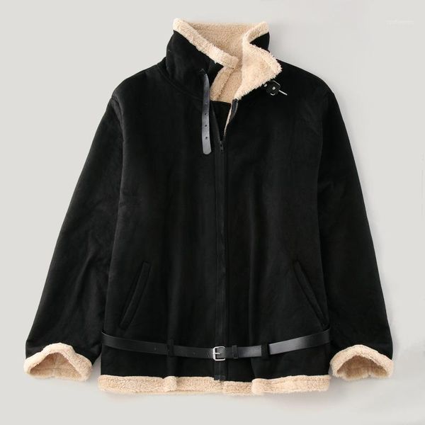 men's jackets men plus size faux-fur' lapel collar long sleeve padded leather jacket vintage style thicken coat deerskin fleece co, Black;brown
men's jackets men plus size faux-fur' lapel collar long sleeve padded leather jacket vintage style thicken coat deerskin fleece co, Black;brown