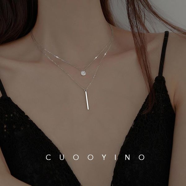 pendant necklaces korean version of the long strip flash drill round double-layer necklace female collarbone chaintemperament neck chain, Silver
pendant necklaces korean version of the long strip flash drill round double-layer necklace female collarbone chaintemperament neck chain, Silver