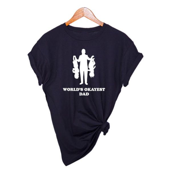 women's t-shirt cartoon father girl spring and autumn lovely clothing printing, White
women's t-shirt cartoon father girl spring and autumn lovely clothing printing, White