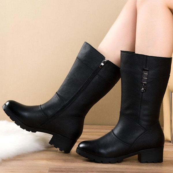 boots female women ladies mother genuine leather shoes mid calf zip winter fur plush warm bling plus size 43 bh-662, Black
boots female women ladies mother genuine leather shoes mid calf zip winter fur plush warm bling plus size 43 bh-662, Black