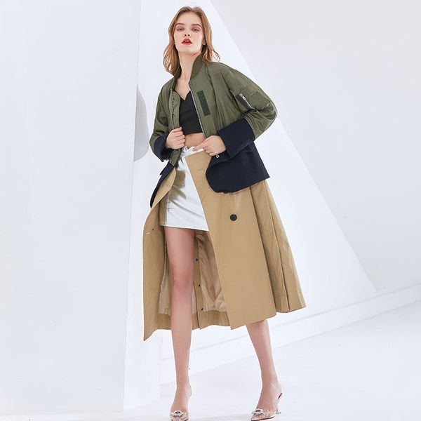 casual hit color split trench for women stand collar long sleeve patchwork windbreaker female fashion clothes, White
casual hit color split trench for women stand collar long sleeve patchwork windbreaker female fashion clothes, White