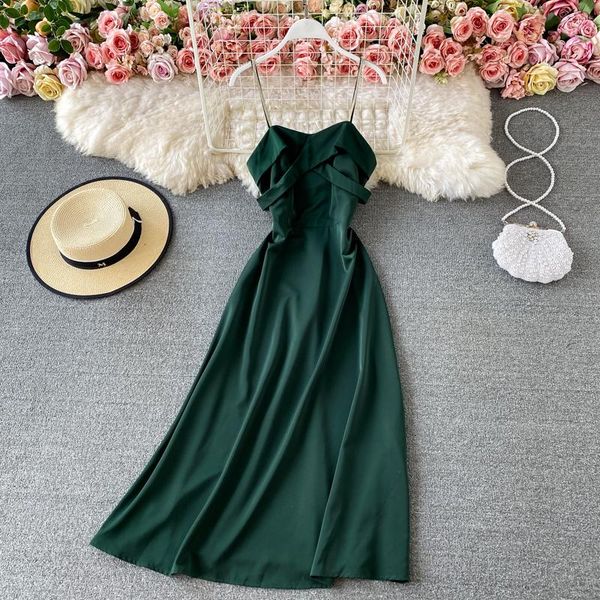 summer solid color sling vestidos feminine halter beach v-neck seaside vacation big midi dress c858 casual dresses, Black;gray
summer solid color sling vestidos feminine halter beach v-neck seaside vacation big midi dress c858 casual dresses, Black;gray
