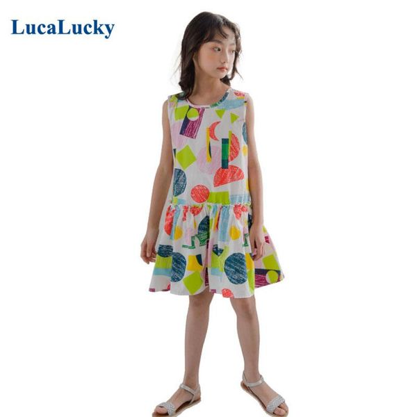 lucalucky children summer dresses big girls colorful printed beach dress kids clothing girl cotton sleeveless o-neck girl's, Red;yellow
lucalucky children summer dresses big girls colorful printed beach dress kids clothing girl cotton sleeveless o-neck girl's, Red;yellow
