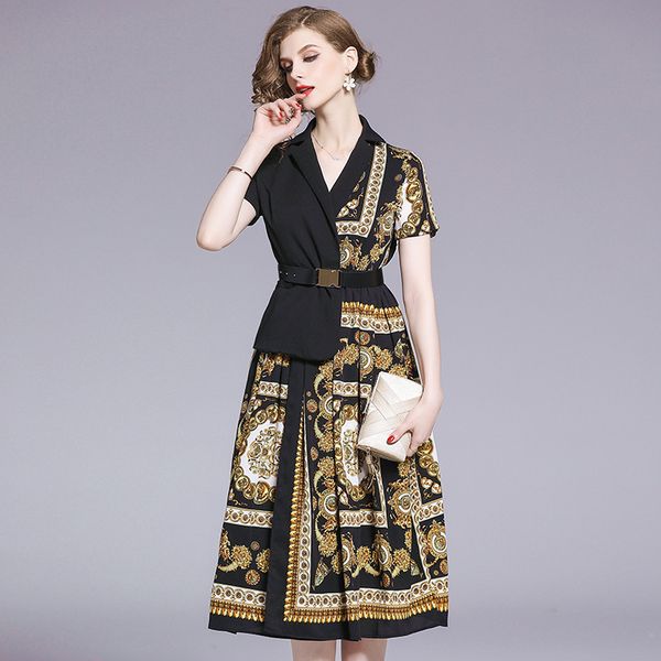 casual dresses european and american retro print temperament contrast color mosaic dress yj8y, Black;gray
casual dresses european and american retro print temperament contrast color mosaic dress yj8y, Black;gray