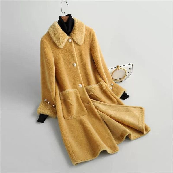women's fur & faux 2021 women winter lamb coats female long sheep shearing jackets ladies solid slim warm overcoats, Black
women's fur & faux 2021 women winter lamb coats female long sheep shearing jackets ladies solid slim warm overcoats, Black