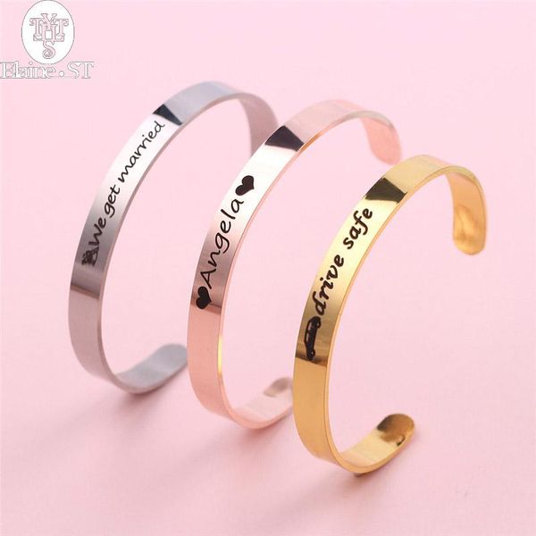 link, chain gold silver rose custom fashion bracelet engraved name letter charm bracelets stainless steel link unique lover gift, Black
link, chain gold silver rose custom fashion bracelet engraved name letter charm bracelets stainless steel link unique lover gift, Black