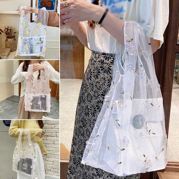 drawstring diy handbag foldable handle bags embroidery floral mesh shopping tote bag organza sweet casual transparent lace
drawstring diy handbag foldable handle bags embroidery floral mesh shopping tote bag organza sweet casual transparent lace