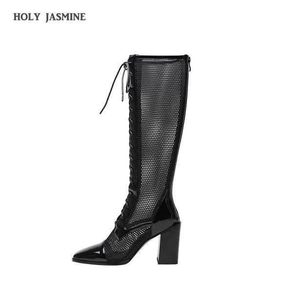 thick heel boots for women 2021 summer web celebrity street s net ankle thigh high, Black
thick heel boots for women 2021 summer web celebrity street s net ankle thigh high, Black