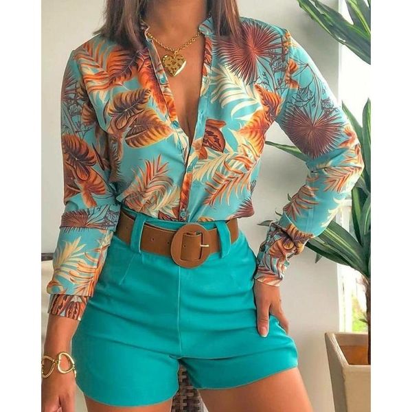 women's blouses & shirts women blouse floral pint buttons long sleeve v-neck autumn fashion casual streetwear shirt elegant female chic, White
women's blouses & shirts women blouse floral pint buttons long sleeve v-neck autumn fashion casual streetwear shirt elegant female chic, White