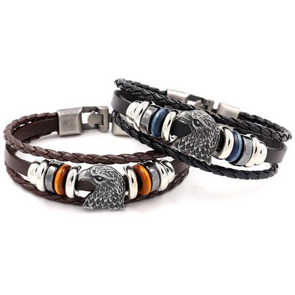 bangle eagle pattern leather hand-woven beaded retro bracelets for women men jewelry gift, Black
bangle eagle pattern leather hand-woven beaded retro bracelets for women men jewelry gift, Black
