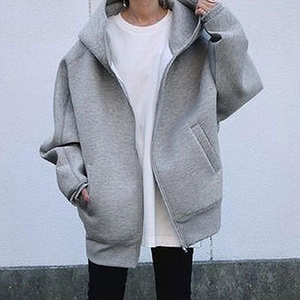women's hoodies & sweatshirts 2021 autumn winter solid color women hoodie fashion casual long sleeve plus velvet warm hooded zipper wom, Black
women's hoodies & sweatshirts 2021 autumn winter solid color women hoodie fashion casual long sleeve plus velvet warm hooded zipper wom, Black