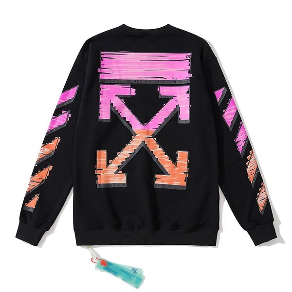 2021 spring autumn off new trend pink orange arrow casual cotton round neck long sleeve sweater men's and women's hair1, Black
2021 spring autumn off new trend pink orange arrow casual cotton round neck long sleeve sweater men's and women's hair1, Black