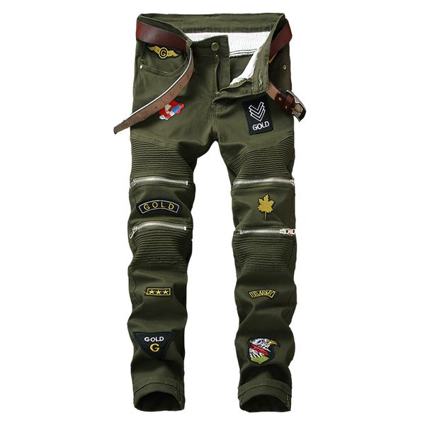 jean arrival regular embroidery signs small straight camouflage trousers male cross special u6g9, Blue
jean arrival regular embroidery signs small straight camouflage trousers male cross special u6g9, Blue
