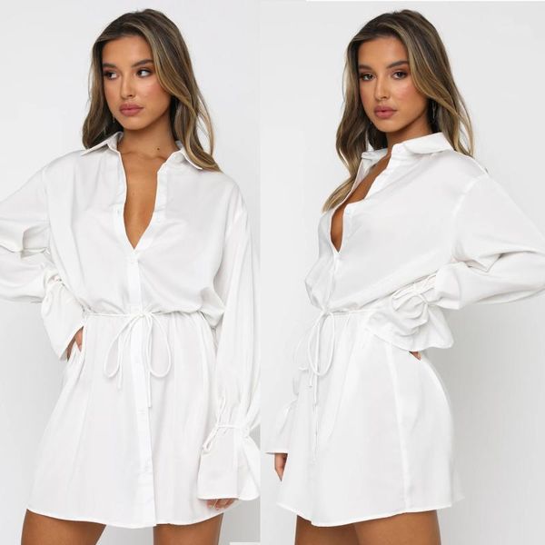 casual dresses long sleeve shirt dress women white button loose solid womens, Black;gray
casual dresses long sleeve shirt dress women white button loose solid womens, Black;gray