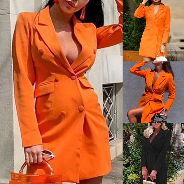 women new arrival elegant suit blazers coat long sleeve double breasted v neck formal dresses fall winter, White;black
women new arrival elegant suit blazers coat long sleeve double breasted v neck formal dresses fall winter, White;black
