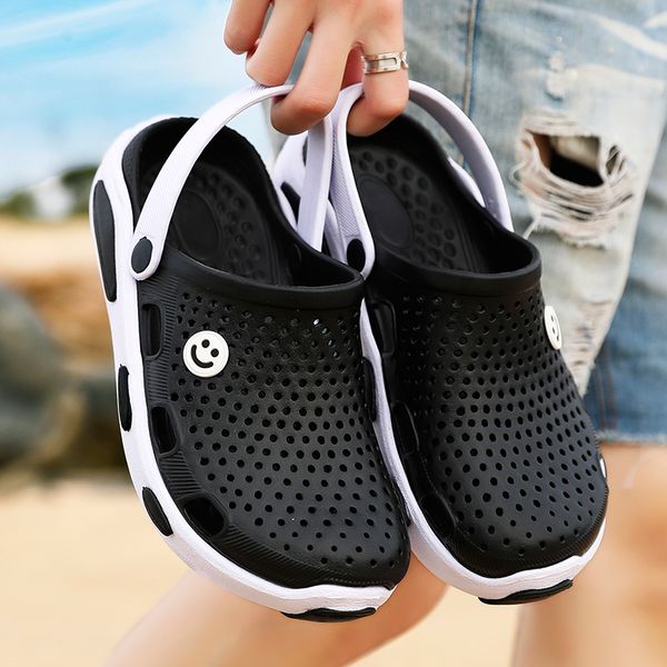 outdoor flip flops men women slippers fashion breathable and lightweight soft bottom sandy beach hole shoes men's women's, Black
outdoor flip flops men women slippers fashion breathable and lightweight soft bottom sandy beach hole shoes men's women's, Black