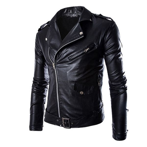 downs winter leather men's standing collar casual jacket motorcycle rider pocket, Black
downs winter leather men's standing collar casual jacket motorcycle rider pocket, Black