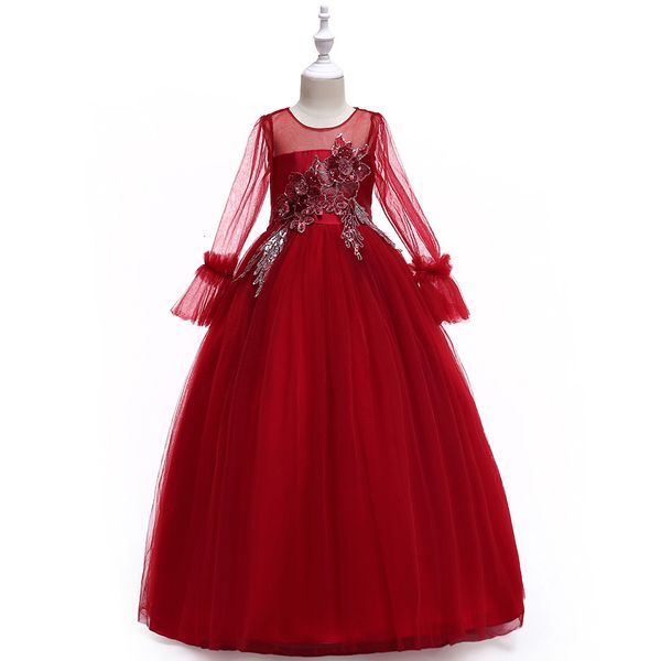 girl's summer handmade applique long sleeve elegant flower for girls princess wedding kids dress party birthday evening dresses c0223, Red;yellow
girl's summer handmade applique long sleeve elegant flower for girls princess wedding kids dress party birthday evening dresses c0223, Red;yellow
