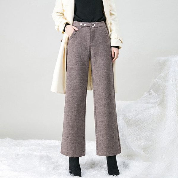 women 2021 autumn winter woolen pants high waist straight casual trousers female ol long pantalones plus size 5xl g888 women's & capris, Black;white
women 2021 autumn winter woolen pants high waist straight casual trousers female ol long pantalones plus size 5xl g888 women's & capris, Black;white