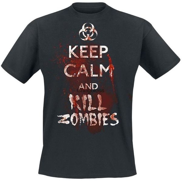 men's t-shirts t shirt keep calm and kill zombies casual t-shirt, White;black
men's t-shirts t shirt keep calm and kill zombies casual t-shirt, White;black