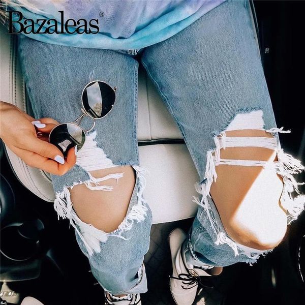women's jeans bazaleas vintage hollow out women fashion high waist jean cotton knee hole streetwear straight demin pants, Blue
women's jeans bazaleas vintage hollow out women fashion high waist jean cotton knee hole streetwear straight demin pants, Blue