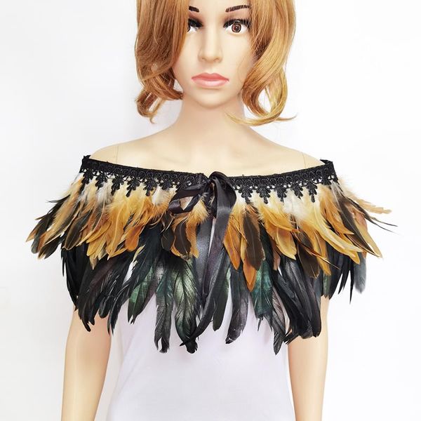 scarves elegant natural feather shrug shawl shoulder wrap cape gothic collar ties halloween cosplay costume party bridal, Blue;gray
scarves elegant natural feather shrug shawl shoulder wrap cape gothic collar ties halloween cosplay costume party bridal, Blue;gray