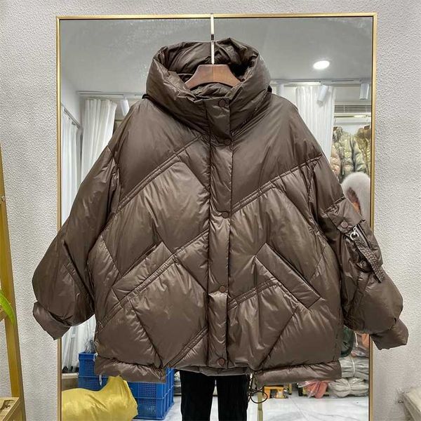 women's down jacket 90% white duck high neck casual warm windproof cold proof winter 211216, Black
women's down jacket 90% white duck high neck casual warm windproof cold proof winter 211216, Black