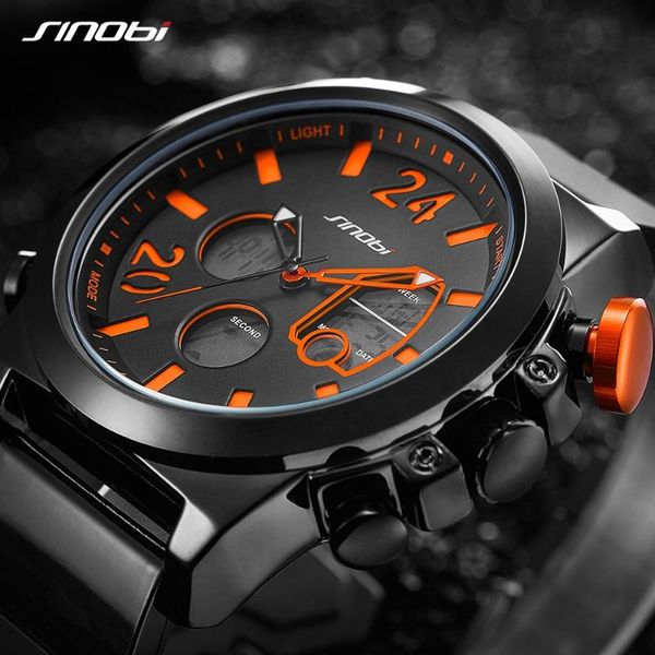 wristwatches 2021 sinobi men wrist watches double display led chronograph clock man waterproof quartz male relogio masculino, Slivery;brown
wristwatches 2021 sinobi men wrist watches double display led chronograph clock man waterproof quartz male relogio masculino, Slivery;brown