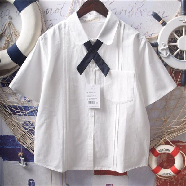 women's blouses & shirts mori harajuku girls short sleeve summer womens, White
women's blouses & shirts mori harajuku girls short sleeve summer womens, White