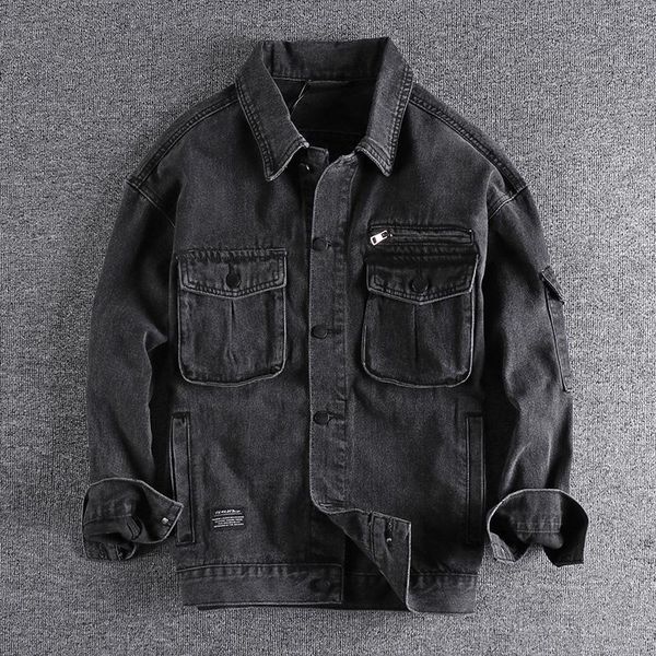 men's jackets 2021 autumn black denim jacket outerwear coat lapel trend loose casual youth for promotion 436, Black;brown
men's jackets 2021 autumn black denim jacket outerwear coat lapel trend loose casual youth for promotion 436, Black;brown