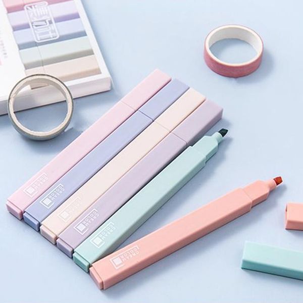 highlighters 6pcs/set light color marker pen diy handbook diary decoration series highlighter creative student stationery, Black;red
highlighters 6pcs/set light color marker pen diy handbook diary decoration series highlighter creative student stationery, Black;red