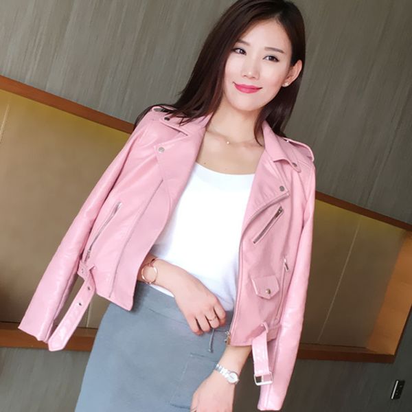 spring and autumn 2020 new pu motorcycle leather women's korean slim fit large short coat small leather et fashion, Black;brown
spring and autumn 2020 new pu motorcycle leather women's korean slim fit large short coat small leather et fashion, Black;brown