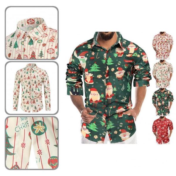 men's casual shirts spring shirt holiday single-breasted lapel fabulous christmas, White;black
men's casual shirts spring shirt holiday single-breasted lapel fabulous christmas, White;black