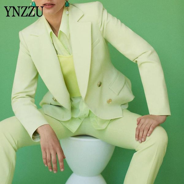 light green office ladies blazer suit long sleeve slim female jacket women two piece set 2021 autumn pants elegant ynzzu 9o208 women's, White
light green office ladies blazer suit long sleeve slim female jacket women two piece set 2021 autumn pants elegant ynzzu 9o208 women's, White
