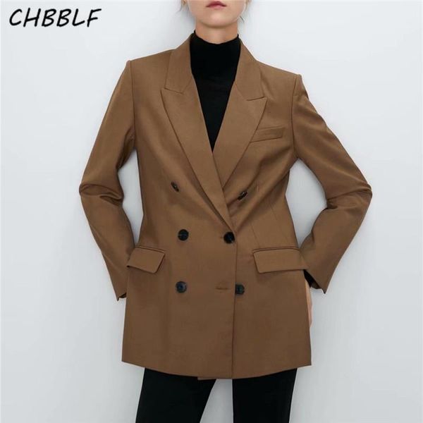 women's jackets chbblf women stylish formal blazer double breasted long sleeve pockets coat female office wear chic hjh2374, Black;brown
women's jackets chbblf women stylish formal blazer double breasted long sleeve pockets coat female office wear chic hjh2374, Black;brown