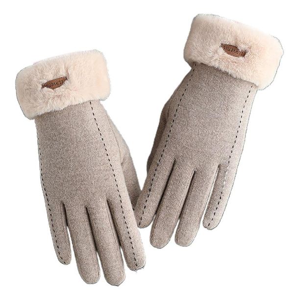 five fingers gloves women winter faux wool full finger plush lined letter touchscreen mittens h7ef, Blue;gray
five fingers gloves women winter faux wool full finger plush lined letter touchscreen mittens h7ef, Blue;gray