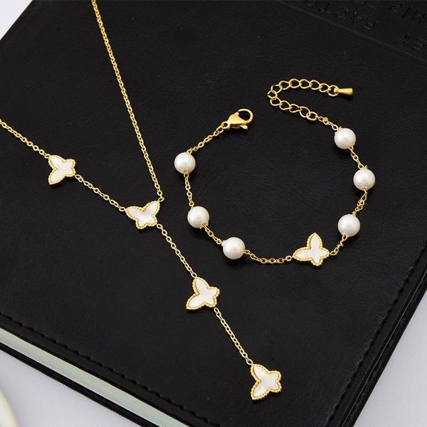 chains stainless steel necklace delicate shell butterfly pearl tassel pendant fashion gold color charm accessories, Silver
chains stainless steel necklace delicate shell butterfly pearl tassel pendant fashion gold color charm accessories, Silver