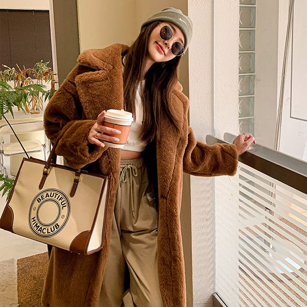 long teddy women winter 2021 thick oversized chunky outerwear overcoat female faux lambswool fur coats, Black
long teddy women winter 2021 thick oversized chunky outerwear overcoat female faux lambswool fur coats, Black