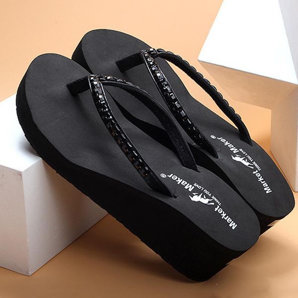 slippers crystal women wedges flip flops summer casual ladies beach outdoor and home anti-skid shges for woman skst, Black
slippers crystal women wedges flip flops summer casual ladies beach outdoor and home anti-skid shges for woman skst, Black