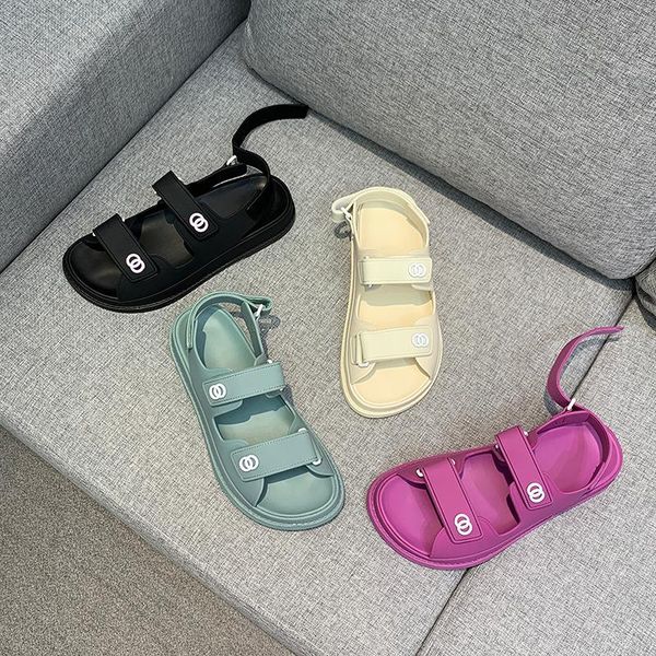 sandals thick sole women hook loop fashion open toe flat heel shoes tpu leather brand sandalia feminina, Black
sandals thick sole women hook loop fashion open toe flat heel shoes tpu leather brand sandalia feminina, Black