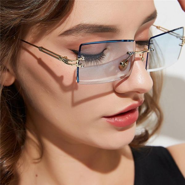 square rimless sunglasses women small sun glasses shades metal sunglass uv400 eyewear, White;black
square rimless sunglasses women small sun glasses shades metal sunglass uv400 eyewear, White;black
