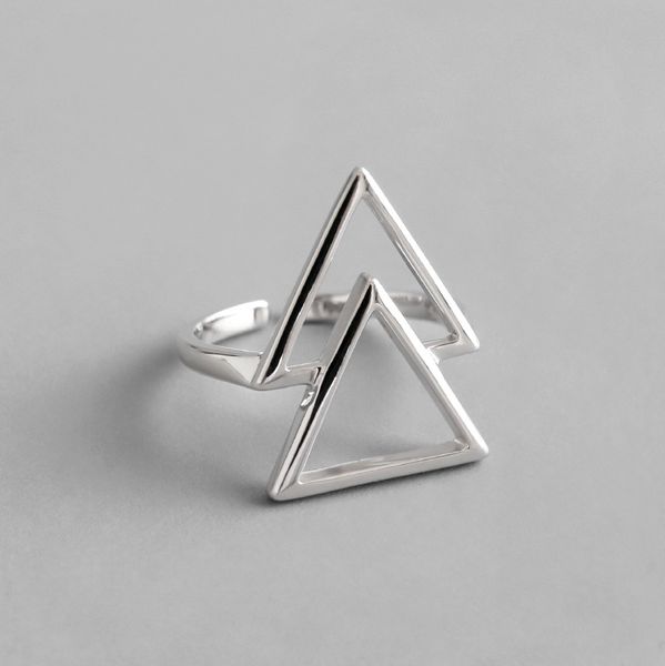 genuine 100% 925 sterling silver double triangle pattern open rings for women korean japan fine jewelry dropshipping ymr636
genuine 100% 925 sterling silver double triangle pattern open rings for women korean japan fine jewelry dropshipping ymr636