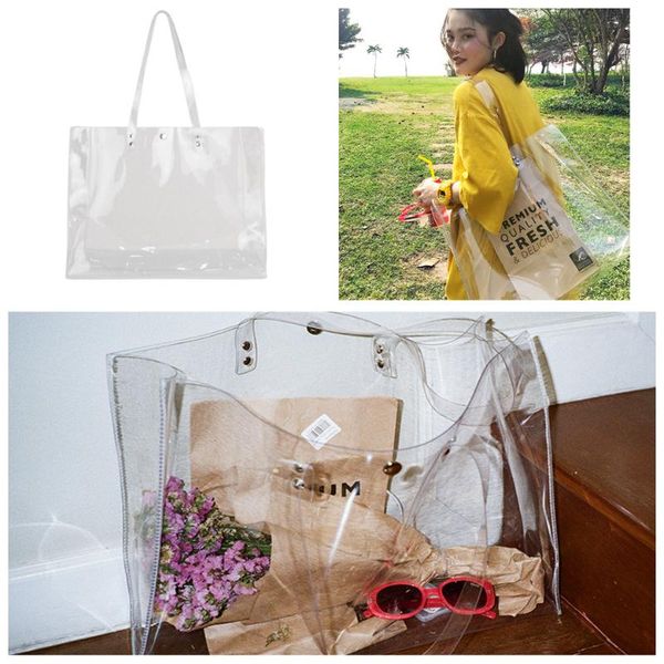 shopping bags summer beach transparent bag for women pvc solid jelly totes shoulder handbags travel fashion
shopping bags summer beach transparent bag for women pvc solid jelly totes shoulder handbags travel fashion